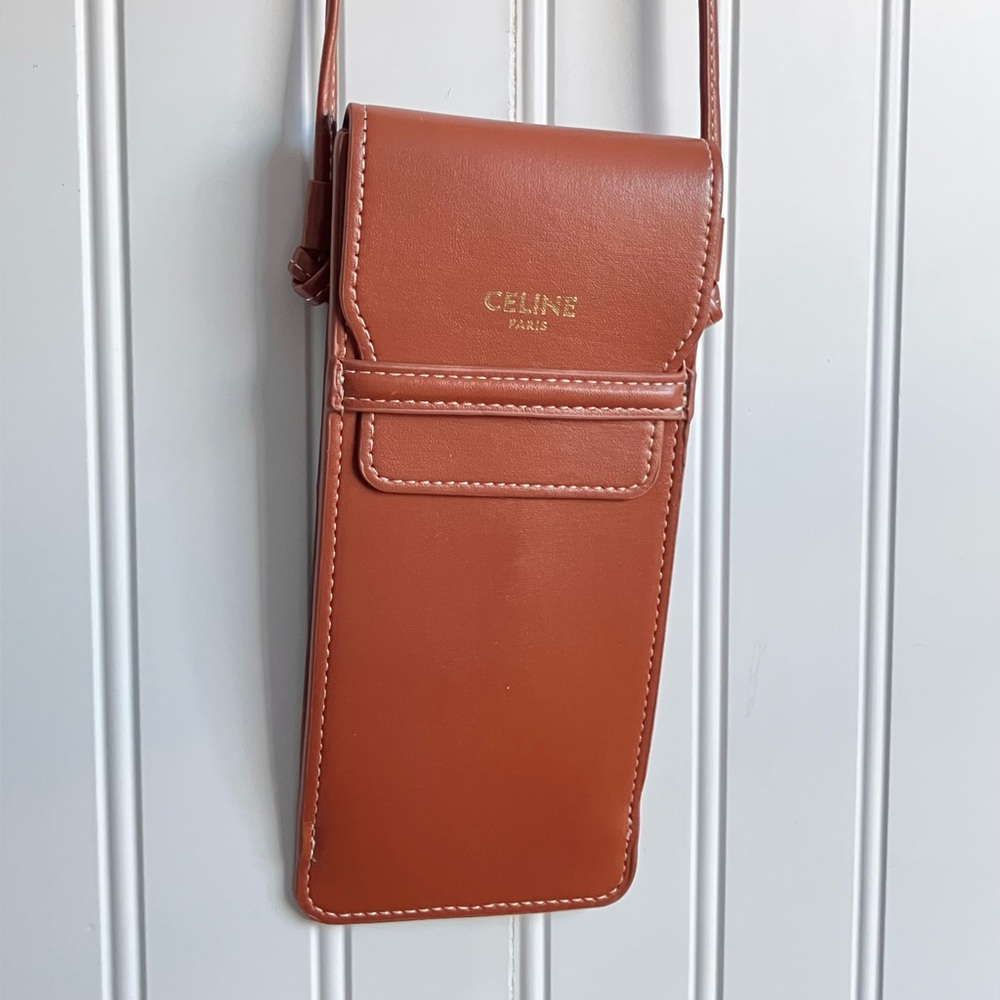 CELINE Leather Phone Bag